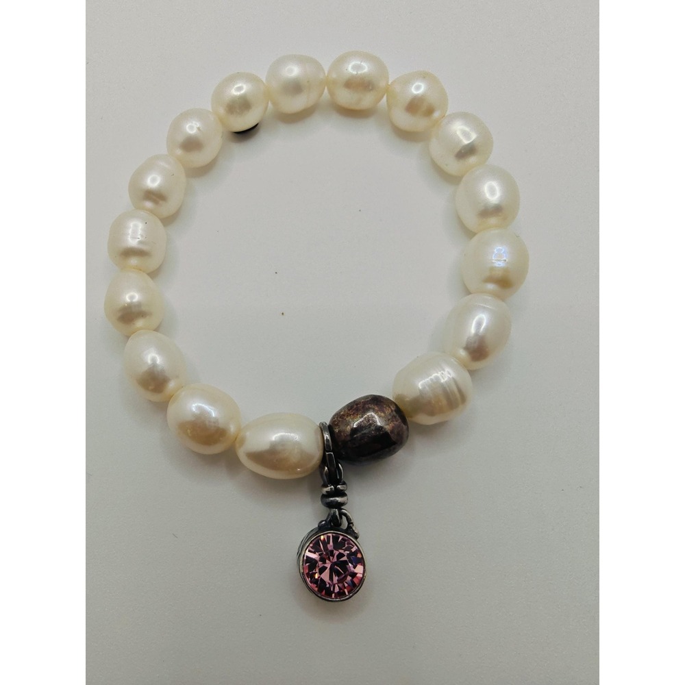 Rare Silpada Large Freshwater Pearls amethyst bracelet.
